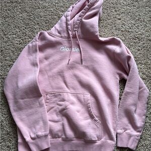 Glossier Light Pink Women's Hoodie Sweater